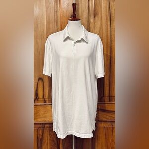 James Perse Standard White Supima Cotton Polo Shirt - EUC - 4 - US Men’s XL